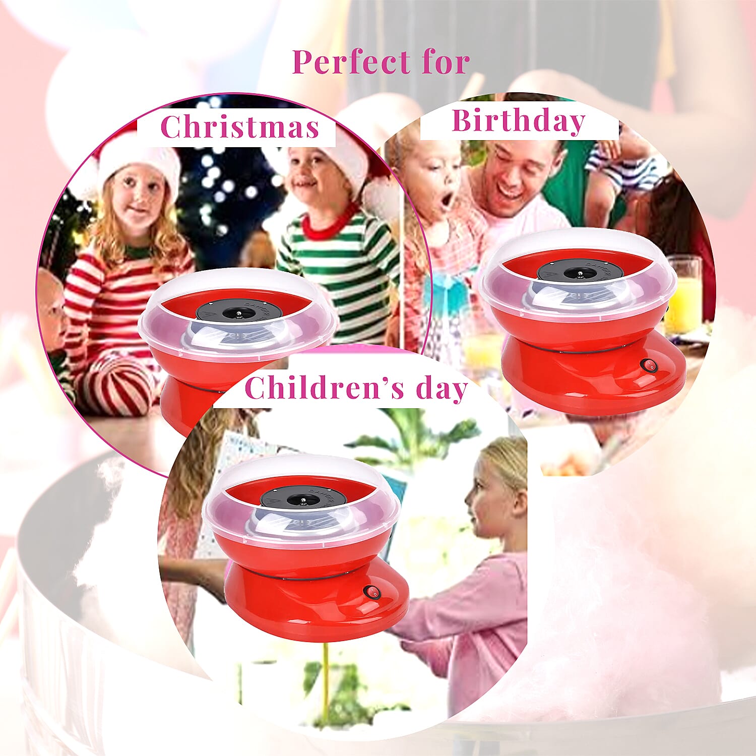 Red Color Mini Cotton Candy Machine