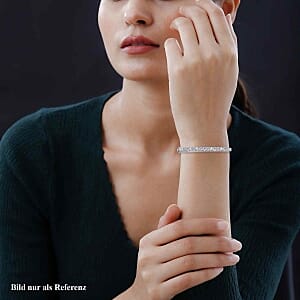 Moissanite Bangle 3.71 ctw Bracelet in Platinum Over Sterling Silver (7.0 In)