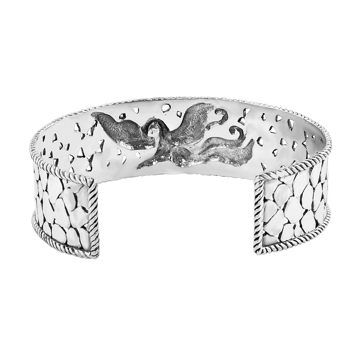 Bali Legacy Sterling Silver Phoenix Cuff Bracelet (7.25 In) 26.50 Grams image number 3