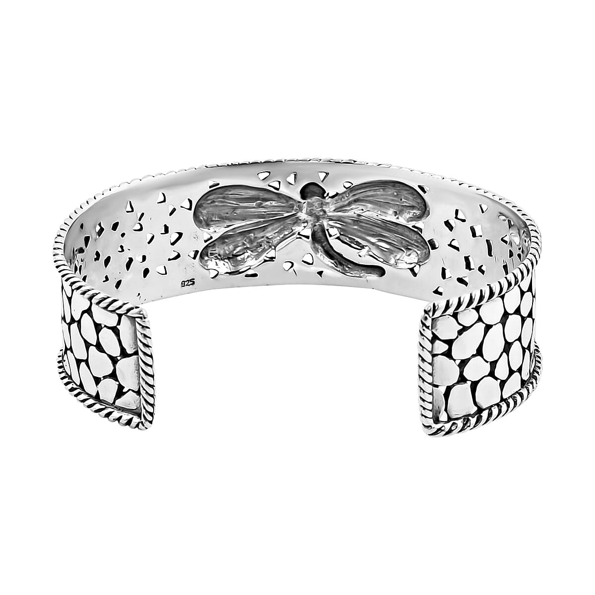 Bali Legacy Sterling Silver Dragonfly Cuff Bracelet (7.25 In) (26.50 g) image number 4