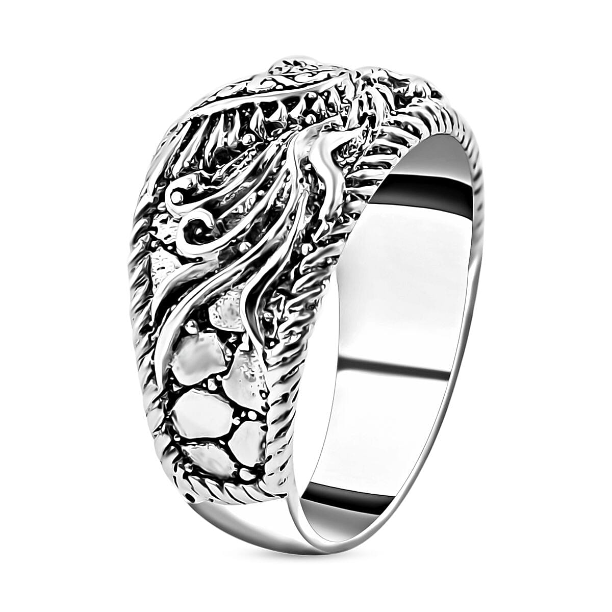 Bali Legacy Sterling Silver Phoenix Ring (Size 9.0) 4.70 Grams image number 3