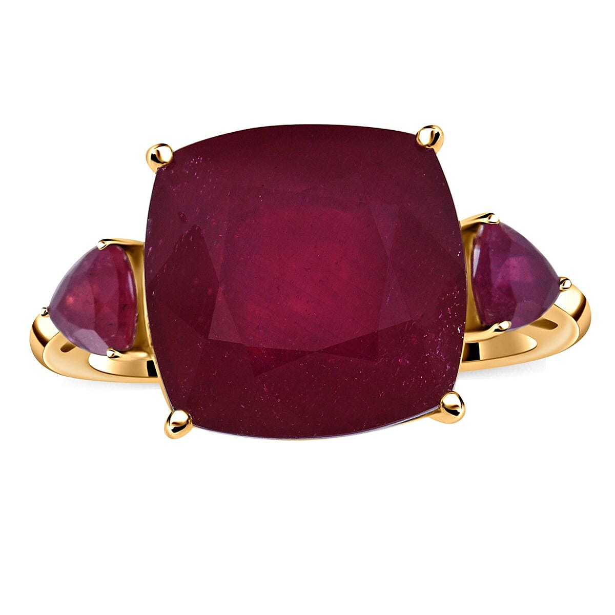 TLV Luxoro 10K Yellow Gold AAA Niassa Ruby (FF) Ring (Size 10.0) 12.30 ctw image number 0