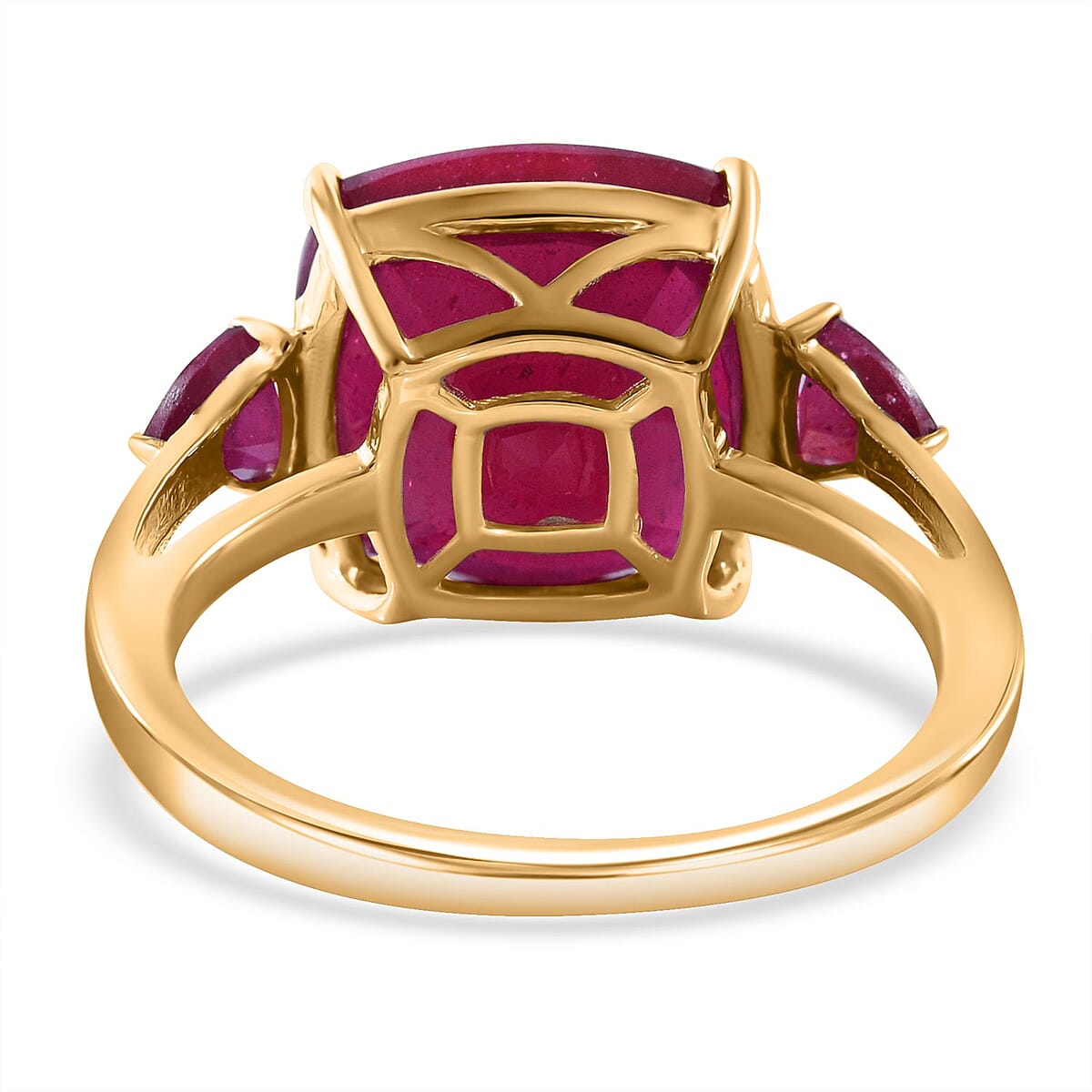 TLV Luxoro 10K Yellow Gold AAA Niassa Ruby (FF) Ring (Size 10.0) 12.30 ctw image number 3