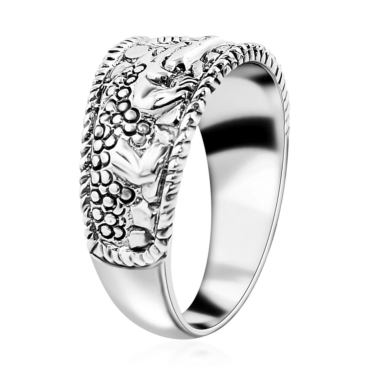 Bali Legacy Sterling Silver Crocodile Ring (Size 9.0) 4.70 Grams image number 3