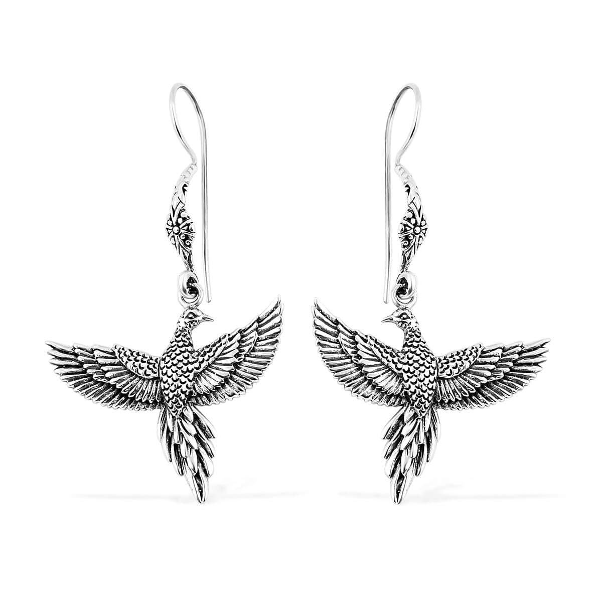 Bali Legacy Sterling Silver Phoenix Earrings 7.45 Grams image number 0