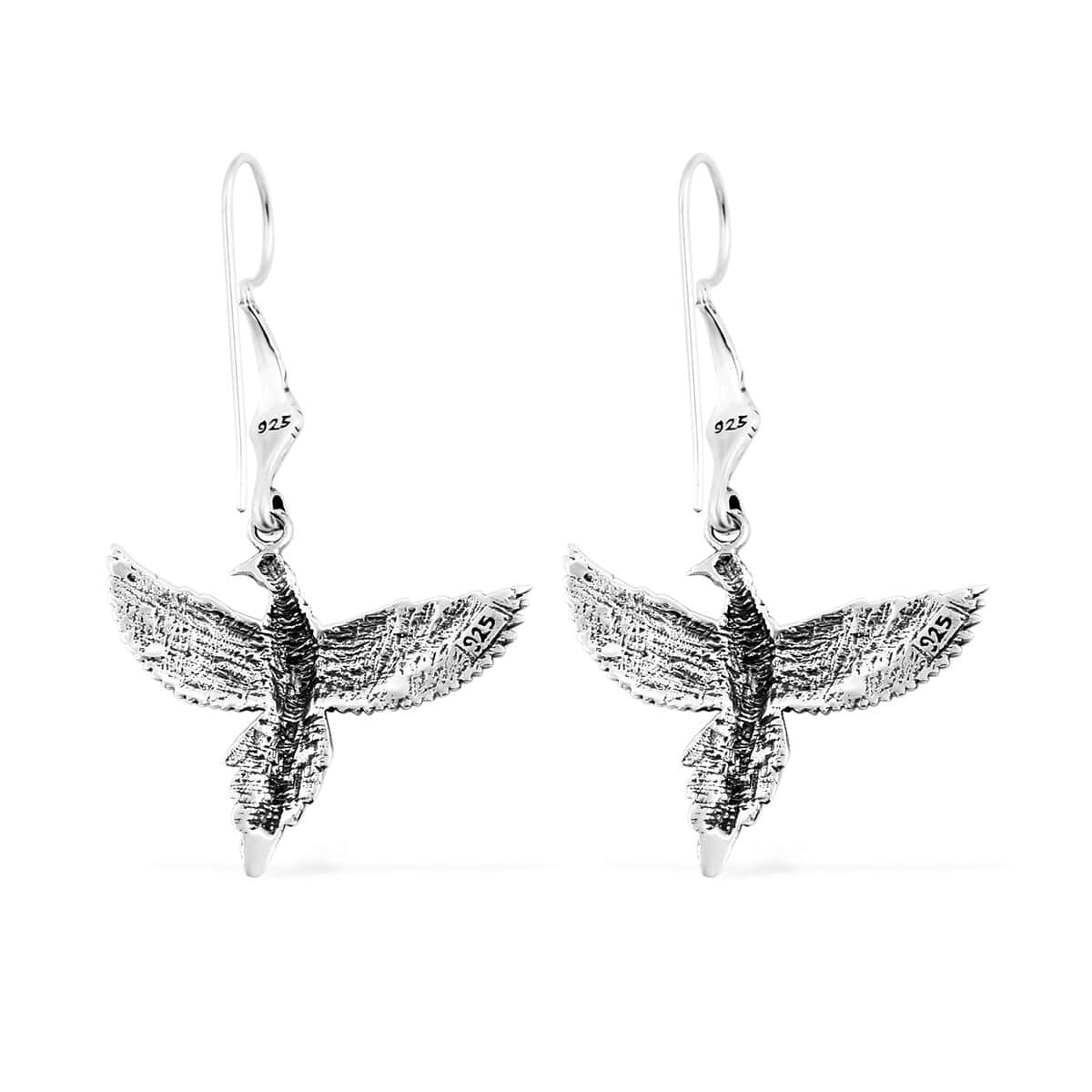 Bali Legacy Sterling Silver Phoenix Earrings 7.45 Grams image number 1