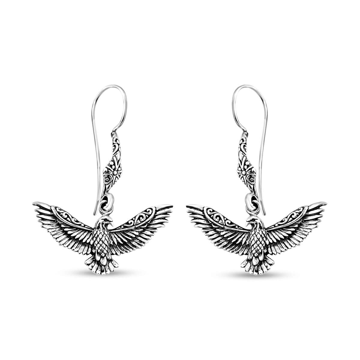 Bali Legacy Eagle Earrings in Sterling Silver 7.45 Grams image number 0