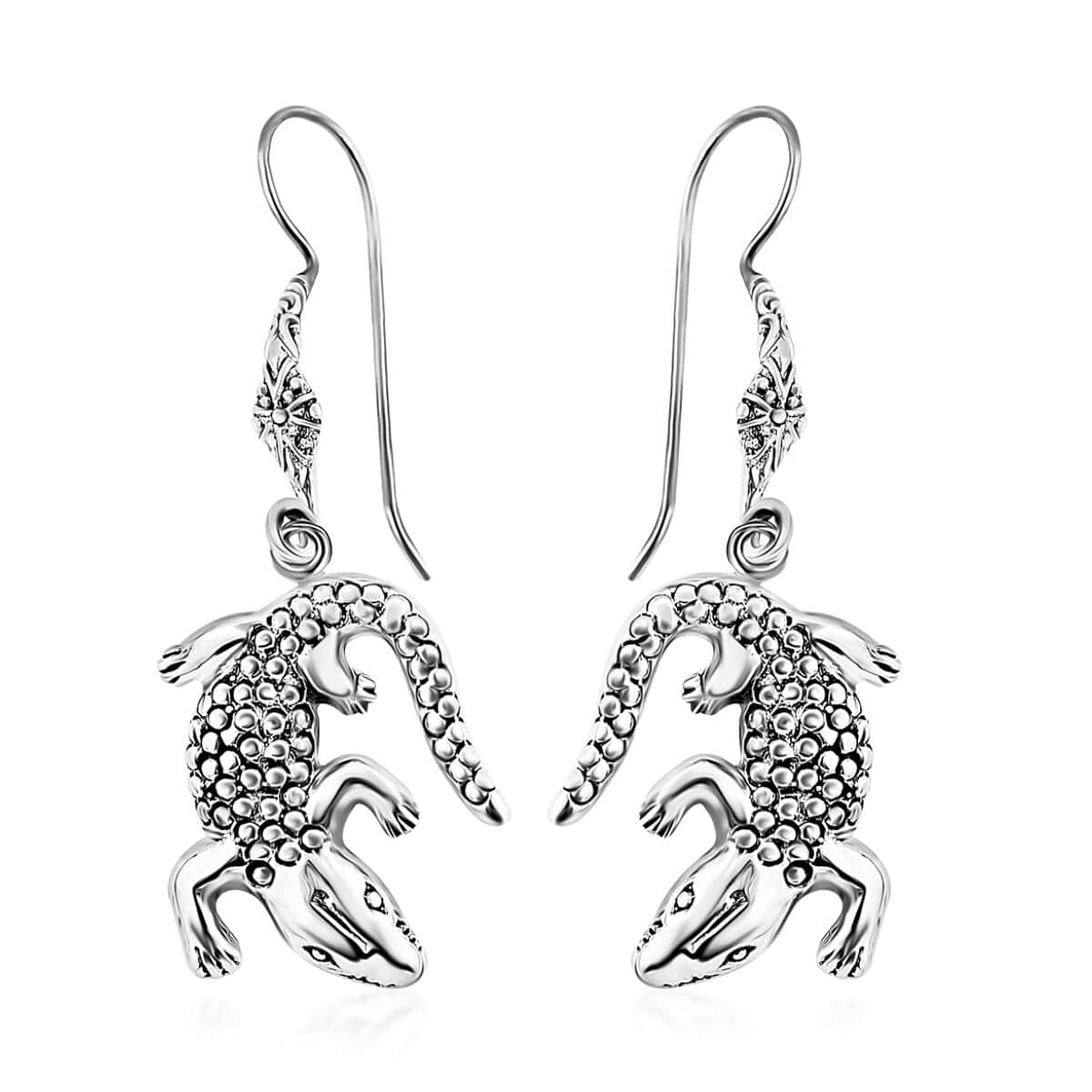 Bali Legacy Crocodile Earrings in Sterling Silver 7.45 Grams image number 0