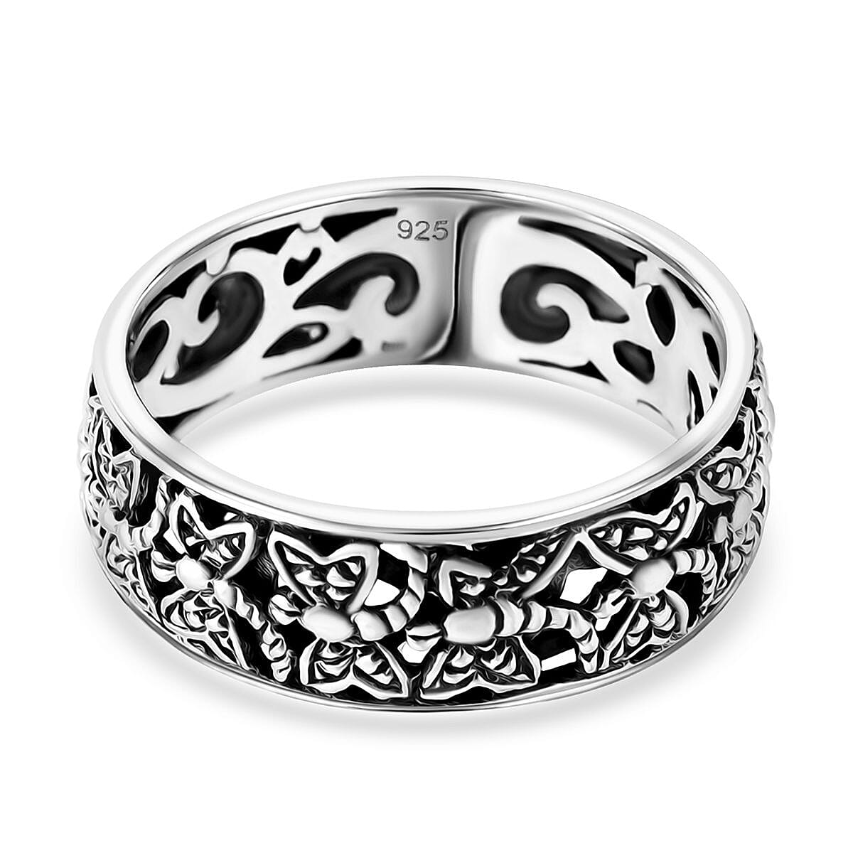 Bali Legacy Dragonfly Band Ring in Sterling Silver (Size 9.0) 3.70 Grams image number 4