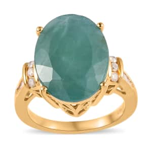 Premium Grandidierite and Diamond Ring in Vermeil Yellow Gold Over Sterling Silver (Size 6.0) 9.90 ctw