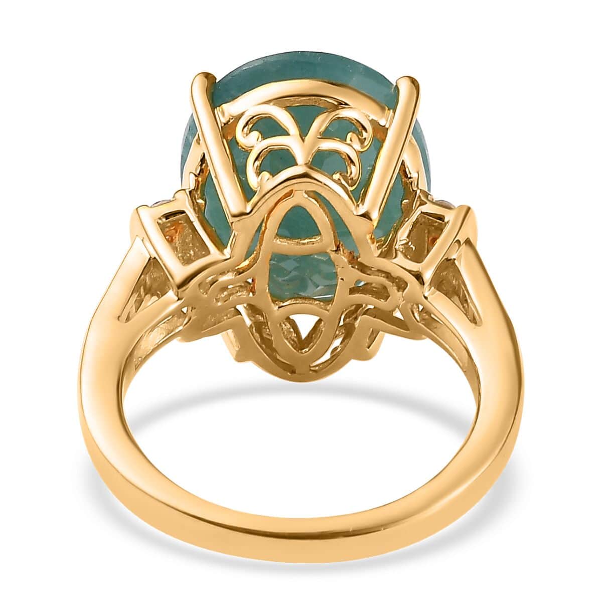 Premium Grandidierite and Diamond Ring in Vermeil Yellow Gold Over Sterling Silver (Size 8.0) 9.90 ctw image number 4