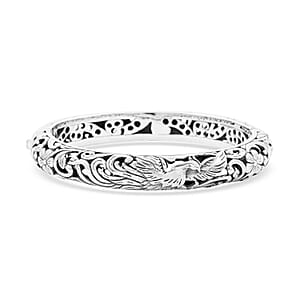 Bali Legacy Phoenix Bangle Bracelet in Sterling Silver 42.75 Grams (7.25 In)