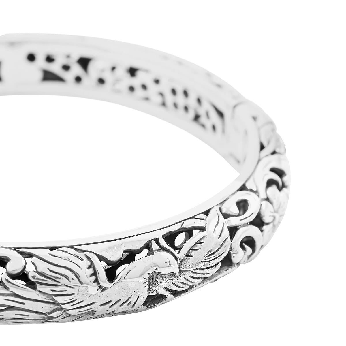 Bali Legacy Phoenix Bangle Bracelet in Sterling Silver 42.75 Grams (7.25 In) image number 2
