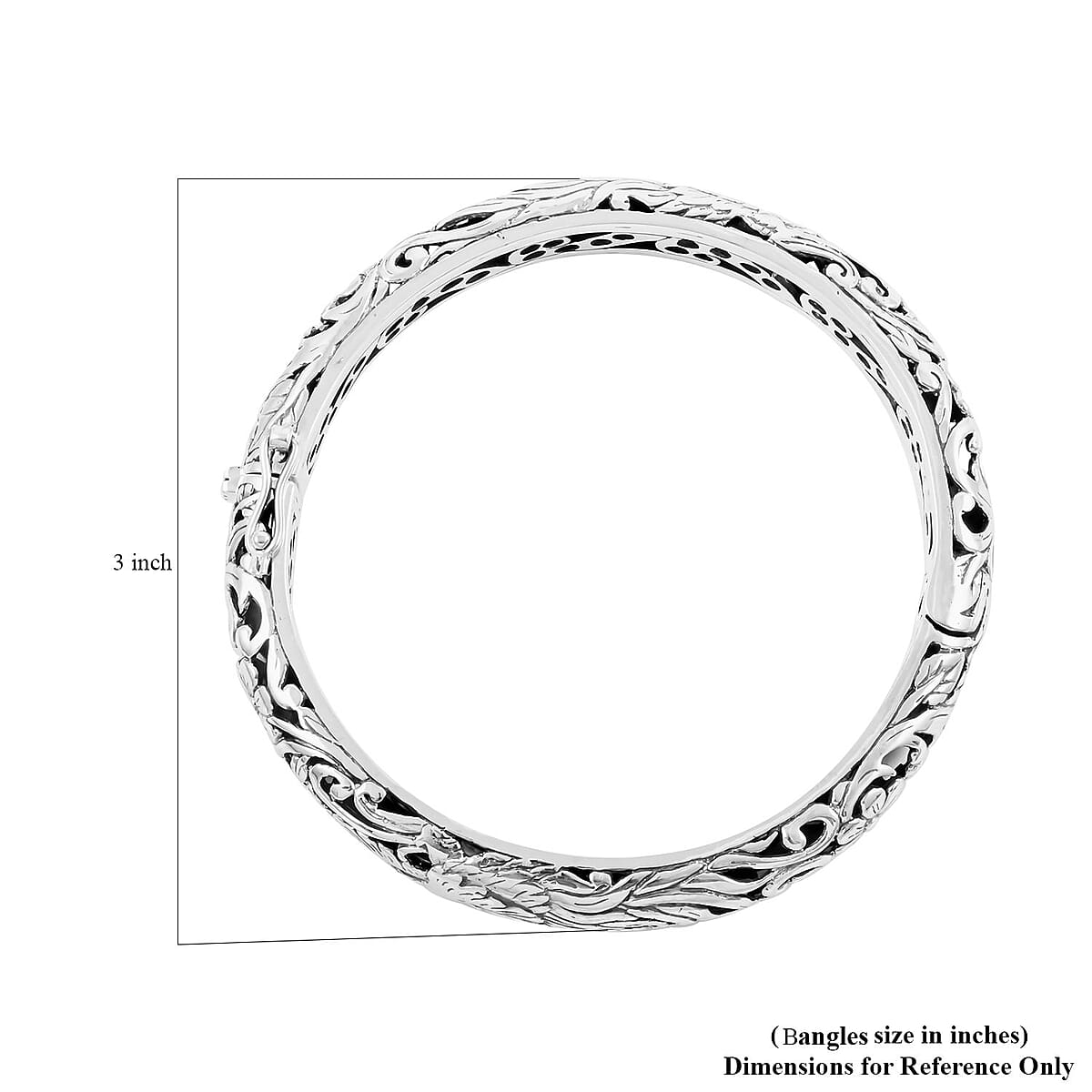 Bali Legacy Phoenix Bangle Bracelet in Sterling Silver 42.75 Grams (7.25 In) image number 3