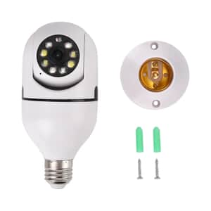 Wireless Camera Bulb with Two Way Communication, Night Vision, 360 Degree View and Notification