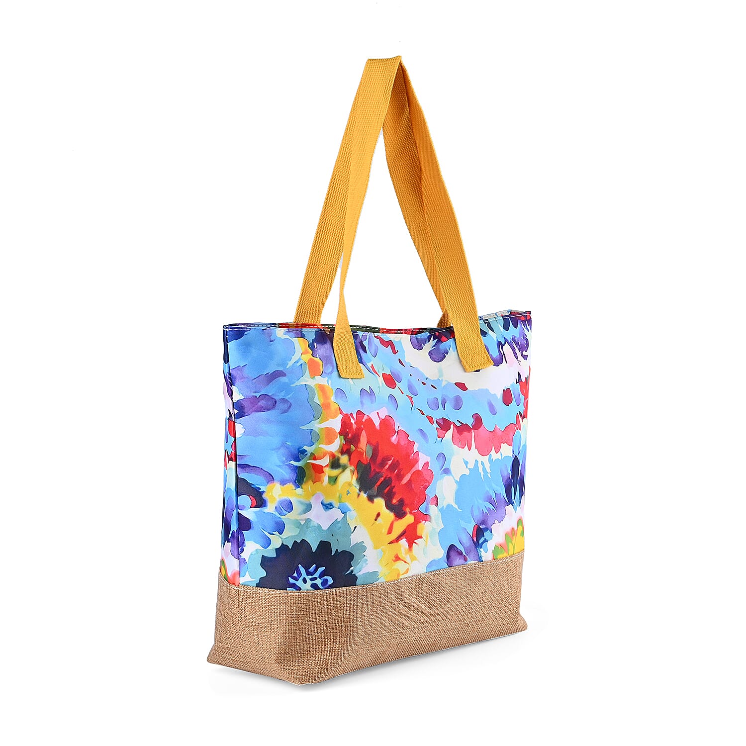 Set of 2 Artistic Flower Pattern Tote Bag