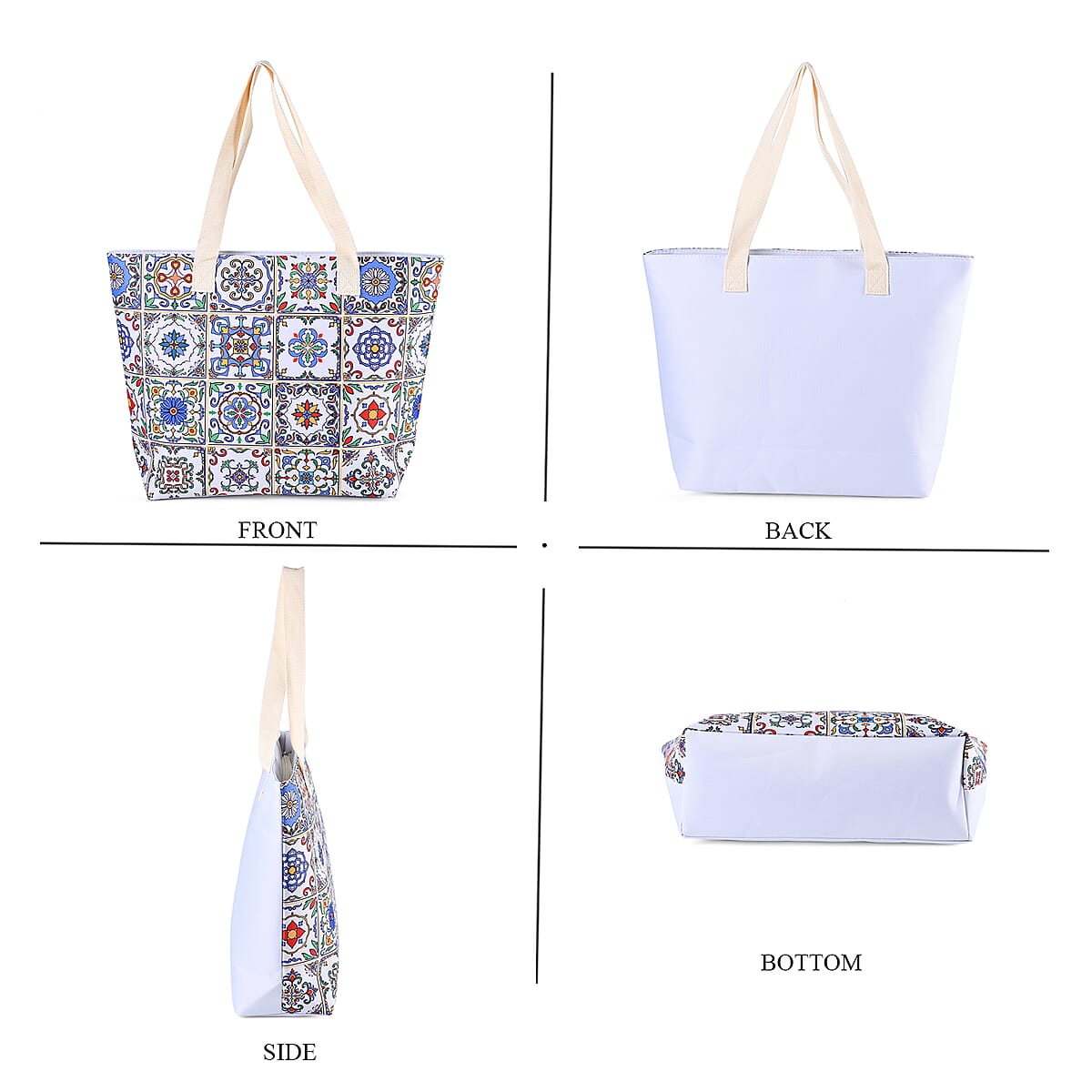 Set of 2 Bohemian Pattern Tote Bag image number 1
