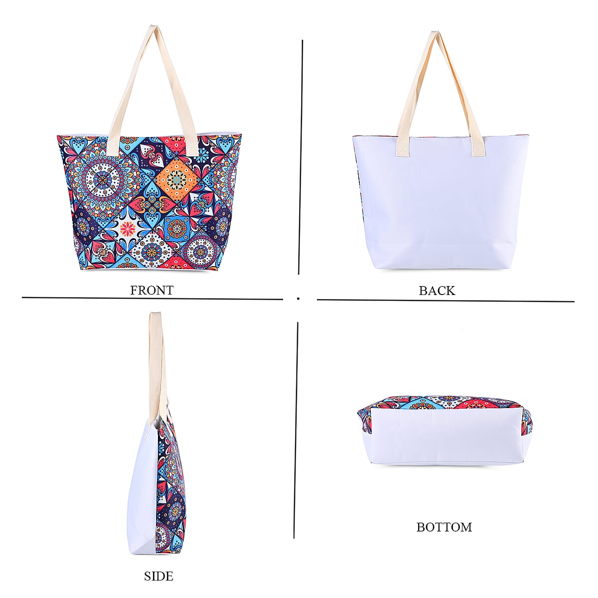 Set of 2 Bohemian Pattern Tote Bag image number 2