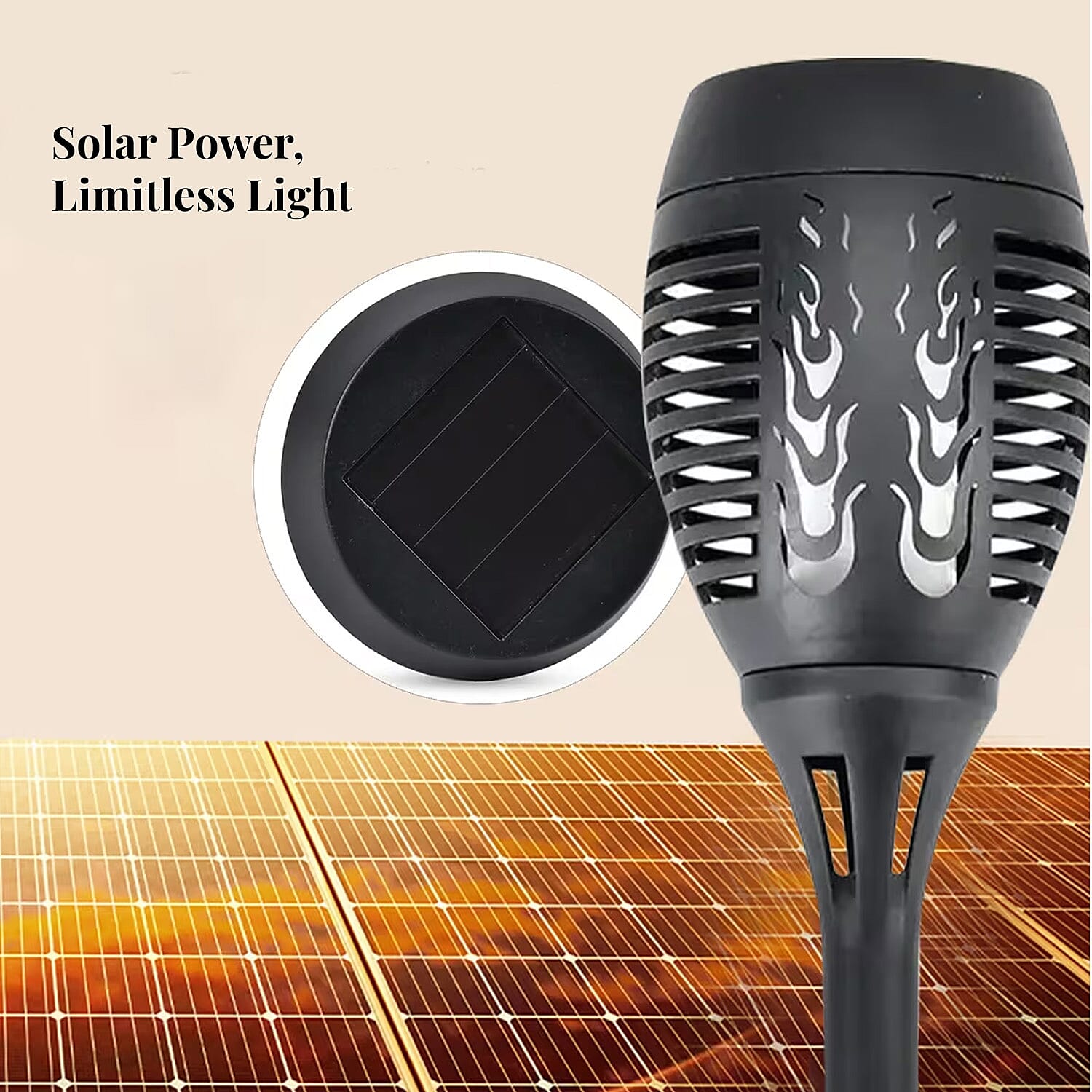Set of 4pcs Solar Dancing Flame Torch Light