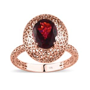 Mirage Collection Luxoro 10K Rose Gold Premium Orissa Rhodolite Garnet Ring (Size 10.0) 2.35 ctw