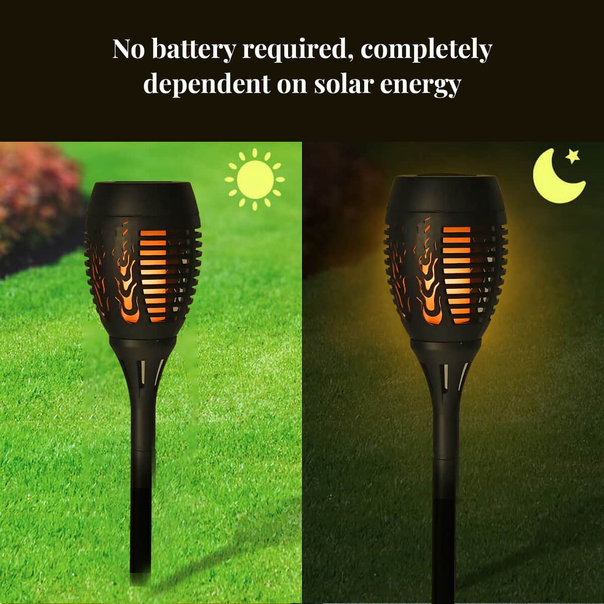 Ankurs Treasure Chest Set of 4pcs Solar Dancing Flame Torch Light image number 4
