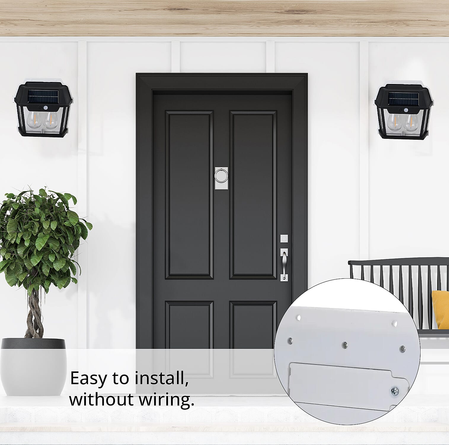 Homesmart Solar 2 Bulb Wall LED Light
