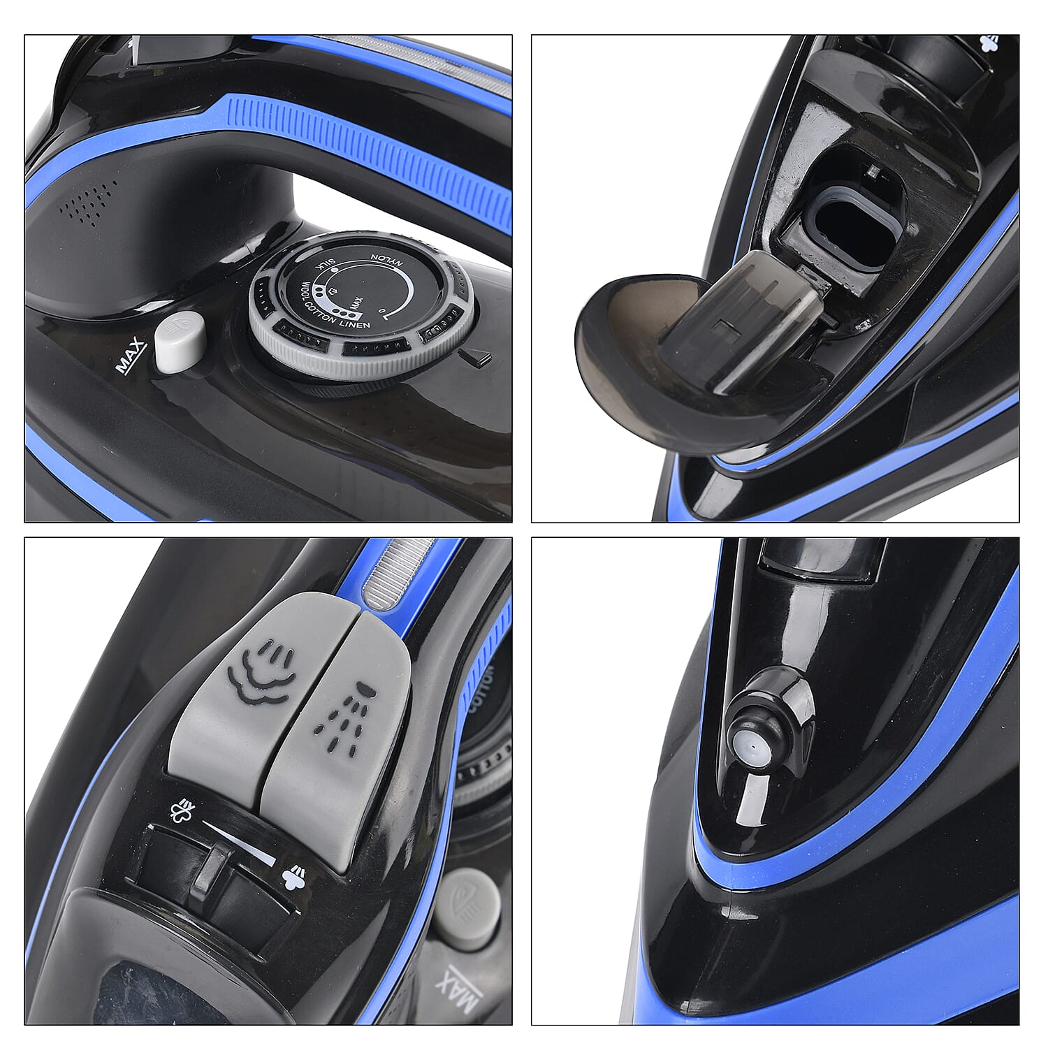 Cordless Electric Rechargeable Steam Iron (1100W) with 300ml Capacity Water Tank