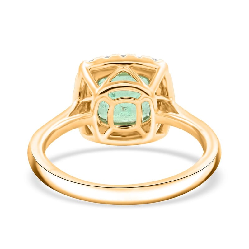 Iliana AAA Boyaca Colombian Emerald and G-H SI Diamond 2.95 ctw Ring in 18K Yellow Gold (Size 10.0) 4.85 Grams