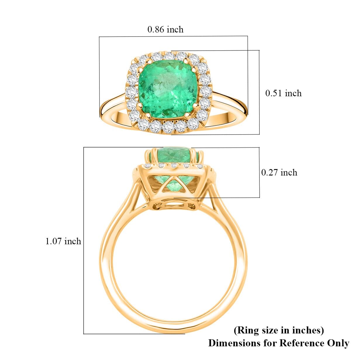 Iliana AAA Boyaca Colombian Emerald and G-H SI Diamond 2.95 ctw Ring in 18K Yellow Gold (Size 8.0) 4.85 Grams image number 5