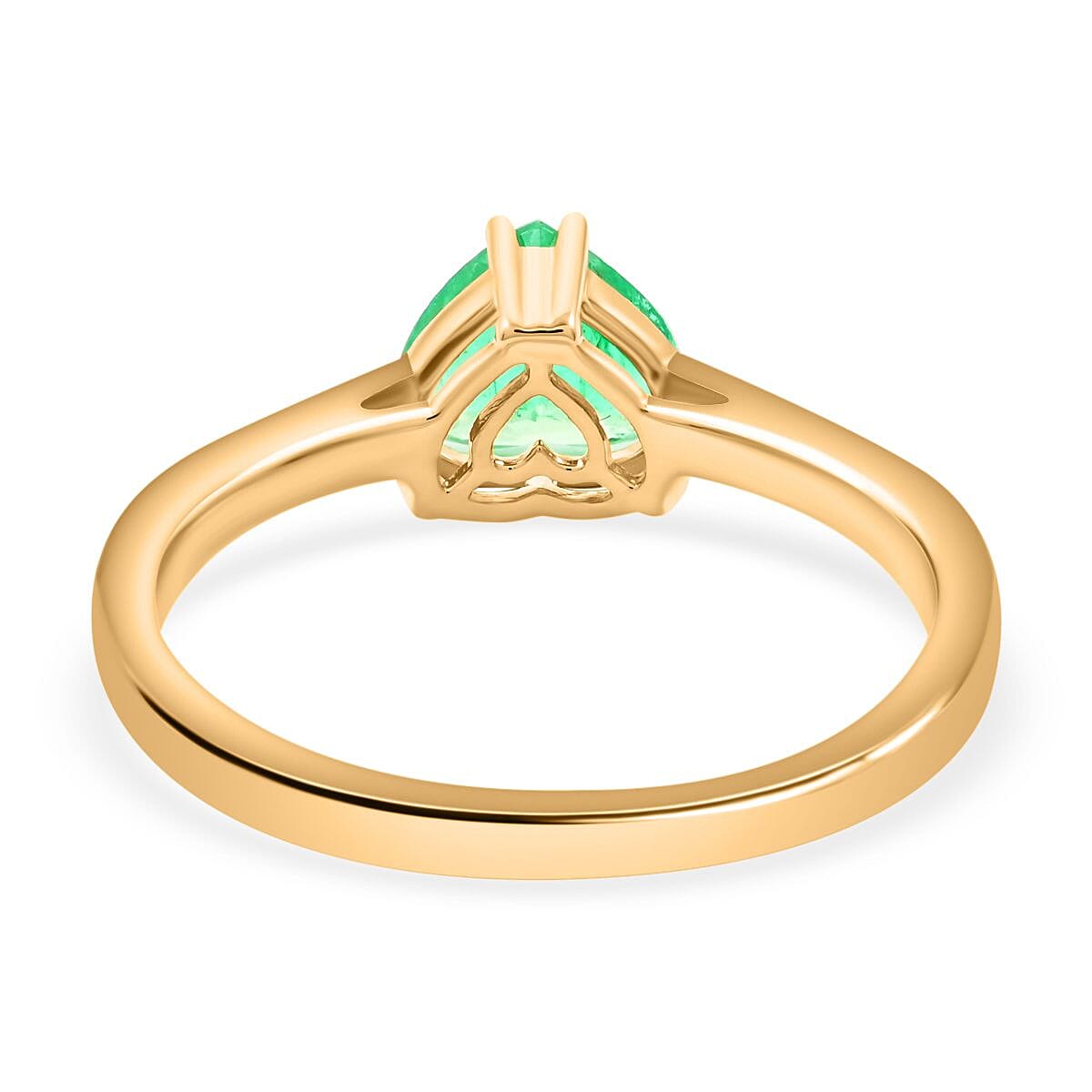 Certified & Appraised Iliana 18K Yellow Gold AAA Boyaca Colombian Emerald, Diamond (G-H, SI) (0.0.25 cts) Ring (Size 10.5) 1.70 ctw