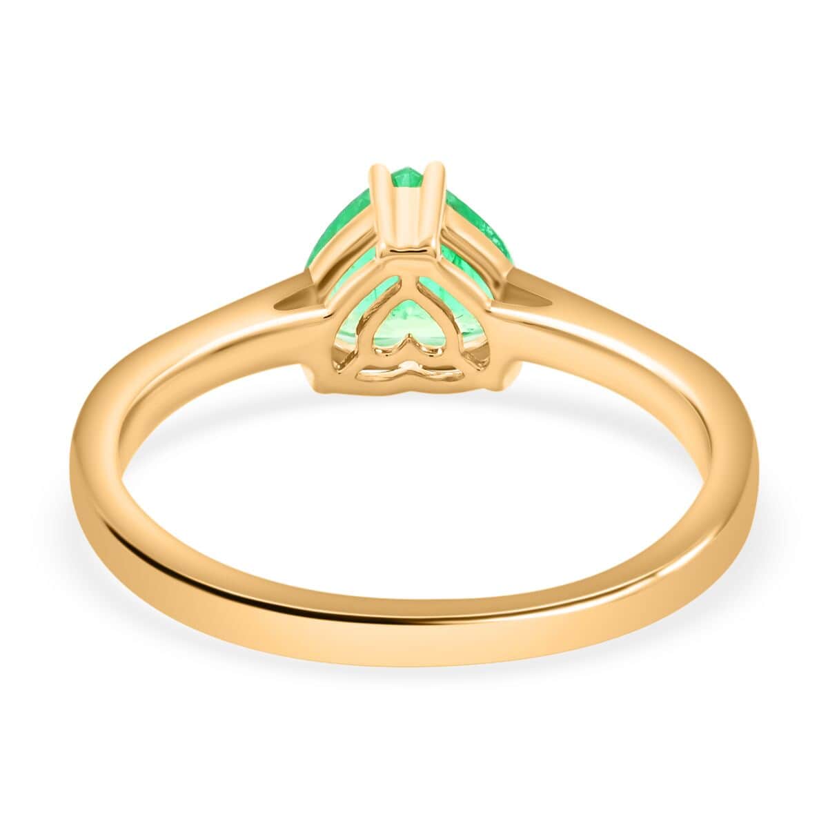 Certified & Appraised Iliana 18K Yellow Gold AAA Boyaca Colombian Emerald and G-H SI Diamond Ring (Size 10.0) 1.70 ctw image number 4