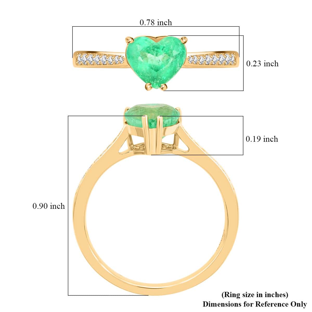 Certified & Appraised Iliana 18K Yellow Gold AAA Boyaca Colombian Emerald and G-H SI Diamond Ring (Size 10.0) 1.70 ctw image number 5