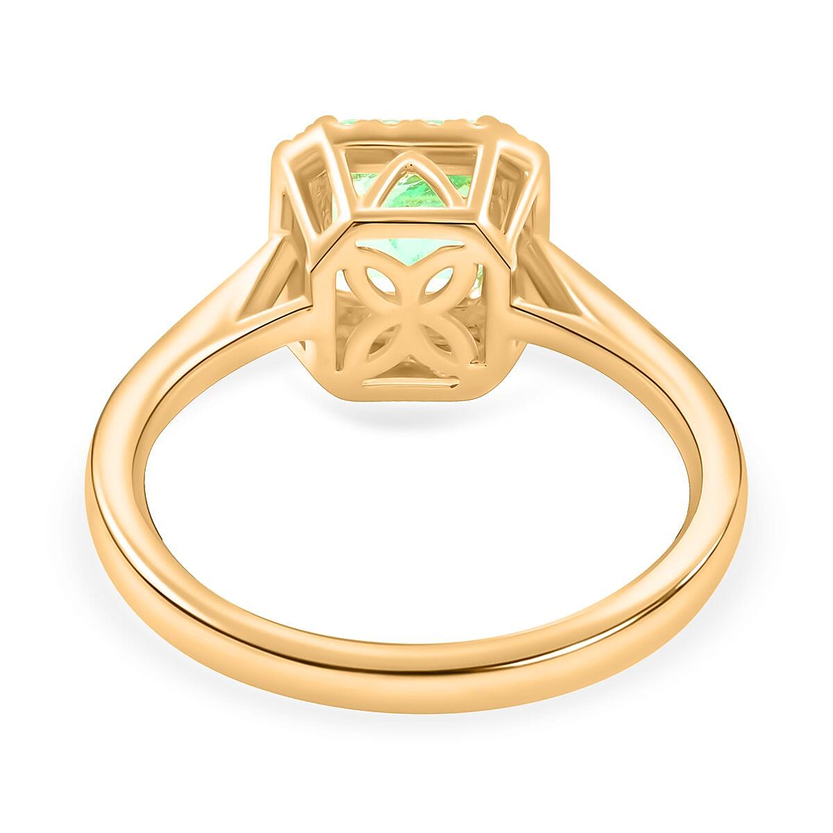 Certified & Appraised Iliana 18K Yellow Gold AAA Boyaca Colombian Emerald and G-H SI Diamond Ring (Size 10.0) 1.50 ctw