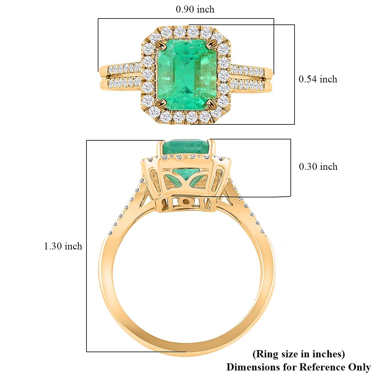 Certified & Appraised Iliana 18K Yellow Gold AAA Boyaca Colombian Emerald and G-H SI Diamond Ring (Size 10.0) 6 Grams 3.30 ctw image number 4