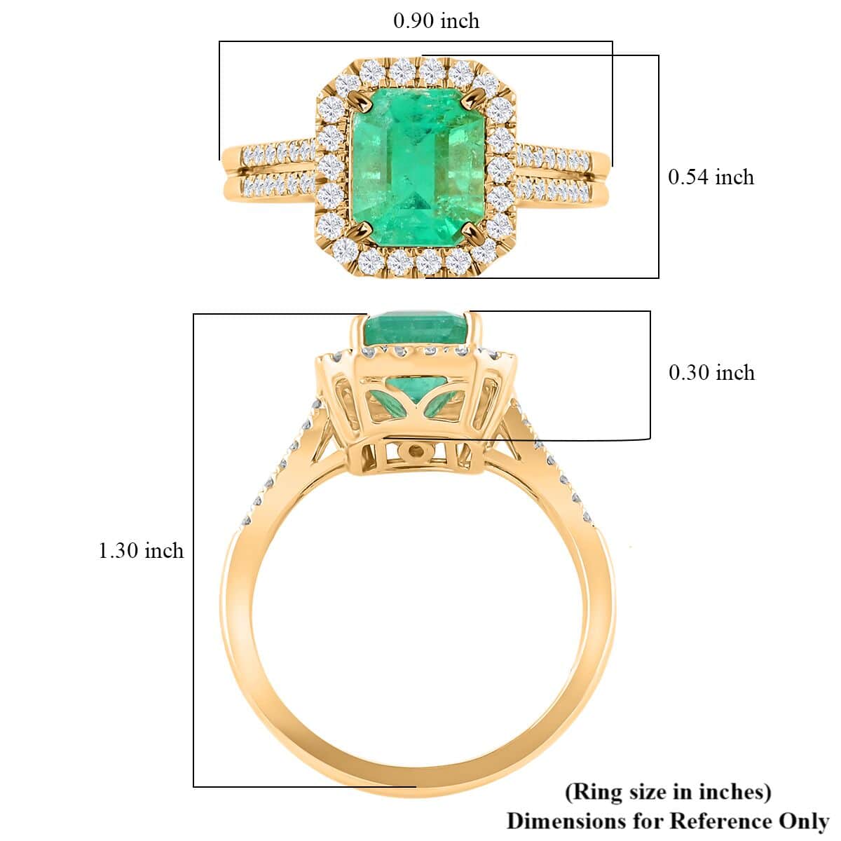 Certified & Appraised Iliana 18K Yellow Gold AAA Boyaca Colombian Emerald and G-H SI Diamond Ring (Size 8.0) 6 Grams 3.30 ctw image number 4