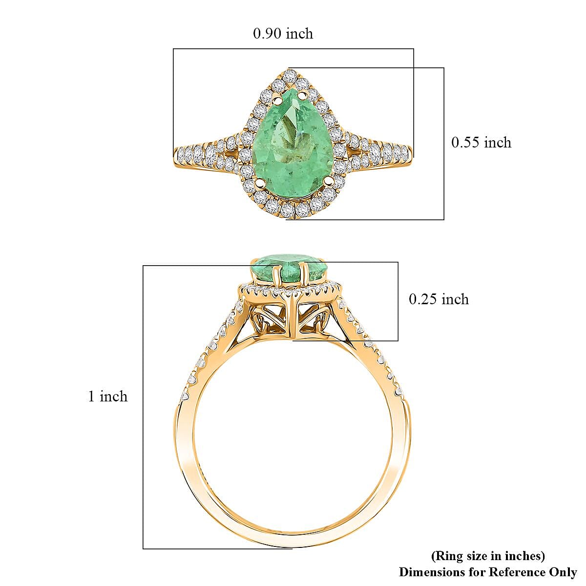 Certified and Appraised Iliana 18K Yellow Gold AAA Boyaca Colombian Emerald and G-H SI Diamond Ring (Size 8.0) 4.15 Grams 2.00 ctw image number 5