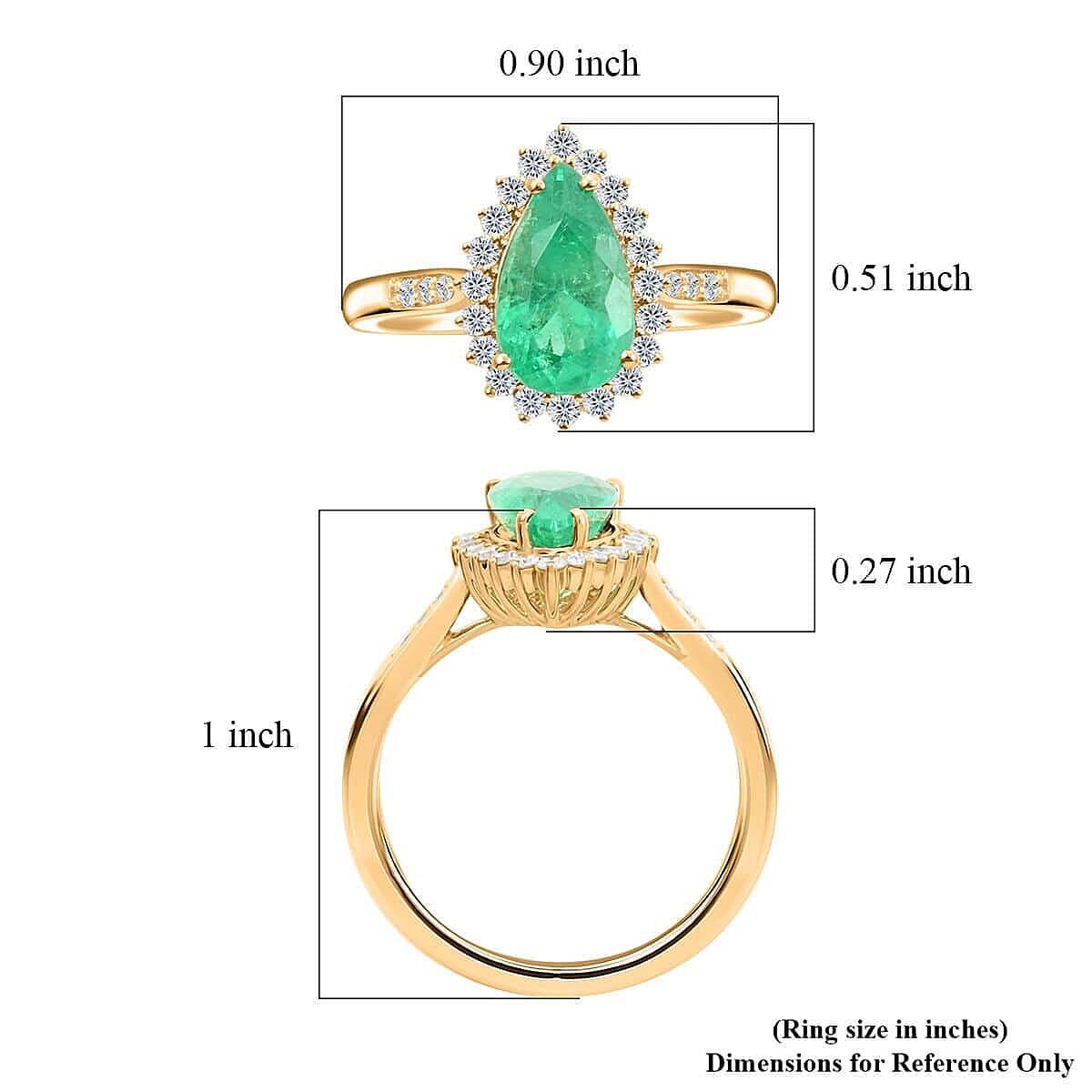 Certified and Appraised Iliana AAA Boyaca Colombian Emerald and G-H SI Diamond 2.40 ctw Ring in 18K Yellow Gold (Size 10.0) 4.85 Grams