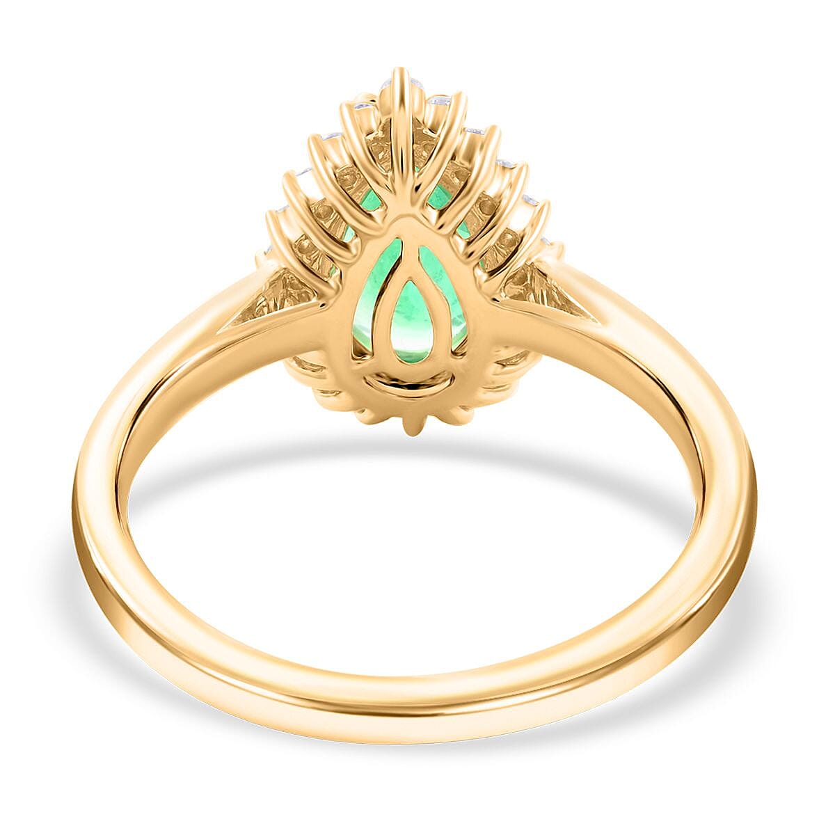 Certified and Appraised Iliana AAA Boyaca Colombian Emerald and G-H SI Diamond 2.40 ctw Ring in 18K Yellow Gold (Size 7.5) 4.85 Grams image number 4