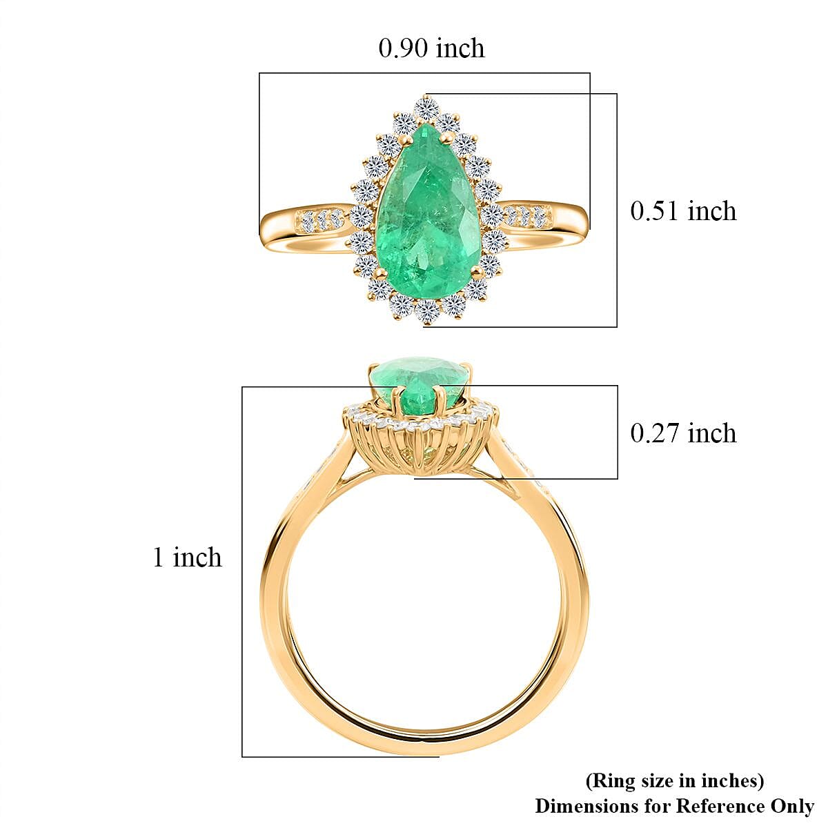 Certified and Appraised Iliana AAA Boyaca Colombian Emerald and G-H SI Diamond 2.40 ctw Ring in 18K Yellow Gold (Size 7.5) 4.85 Grams image number 5