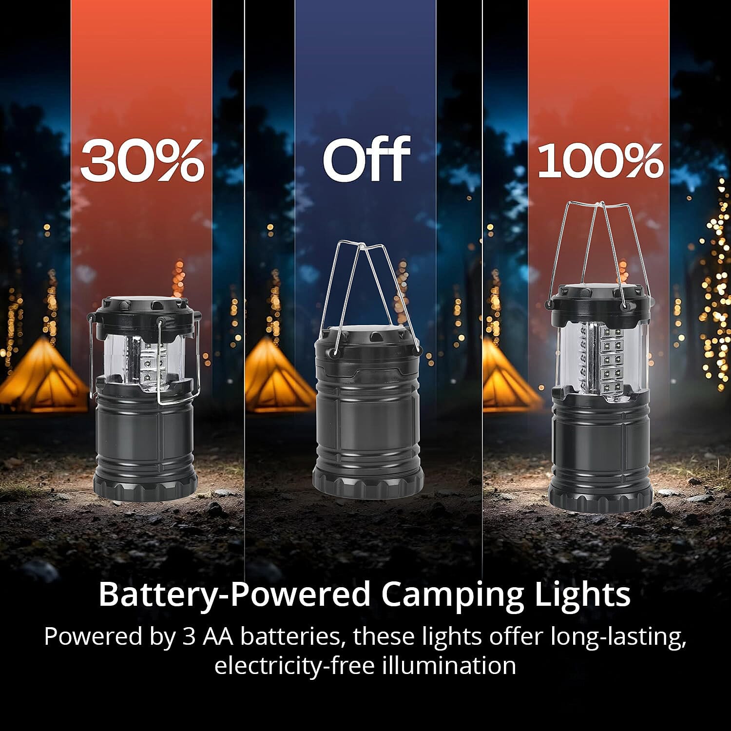 Set of 2 Camping Lantern (Dia 8.8cm and Height 4.88 Inches)