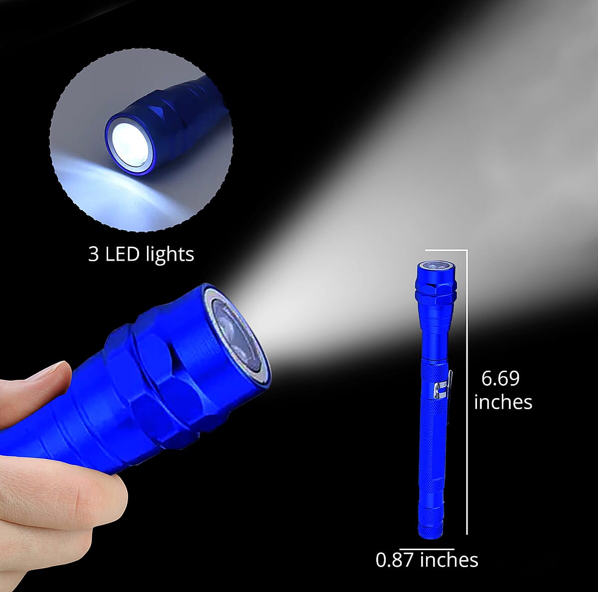 Homesmart Set of 2 Flexible 3LED Flashlight with Magnetic - Blue image number 6