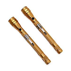 Homesmart Set of 2 Flexible 3LED Flashlight with Magnetic - Champagne Color