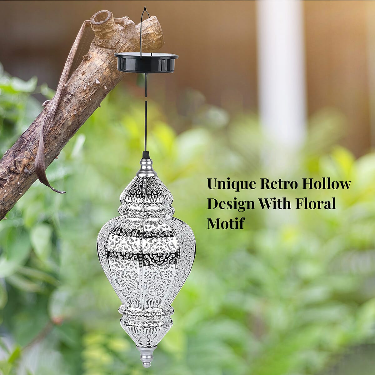 Solar Lights Outdoor Hanging Lantern (600 mAh) image number 4