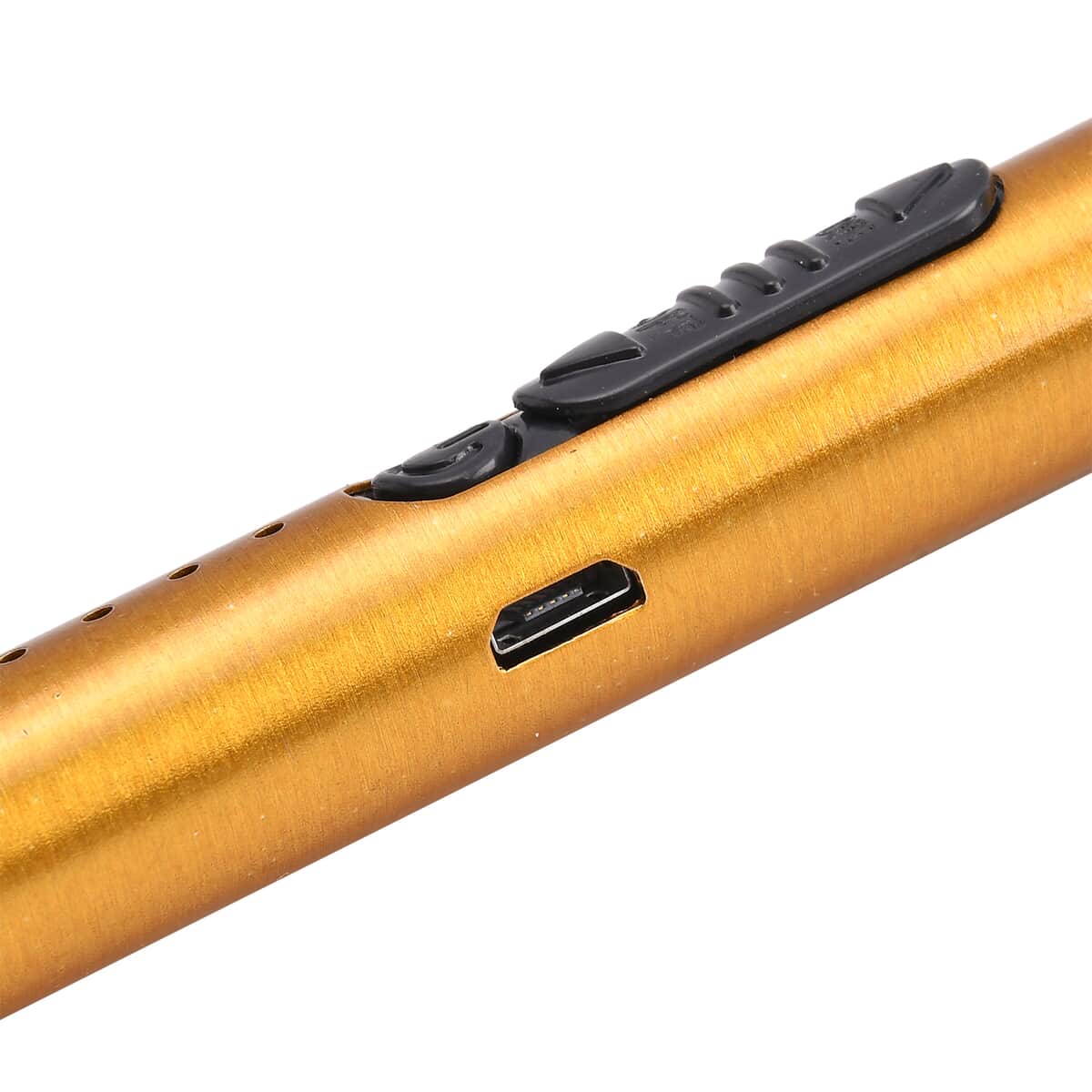 Golden Electric Arc Lighter with USB Charging, Flameless Windproof and LED Battery Display (220 mAh) image number 4