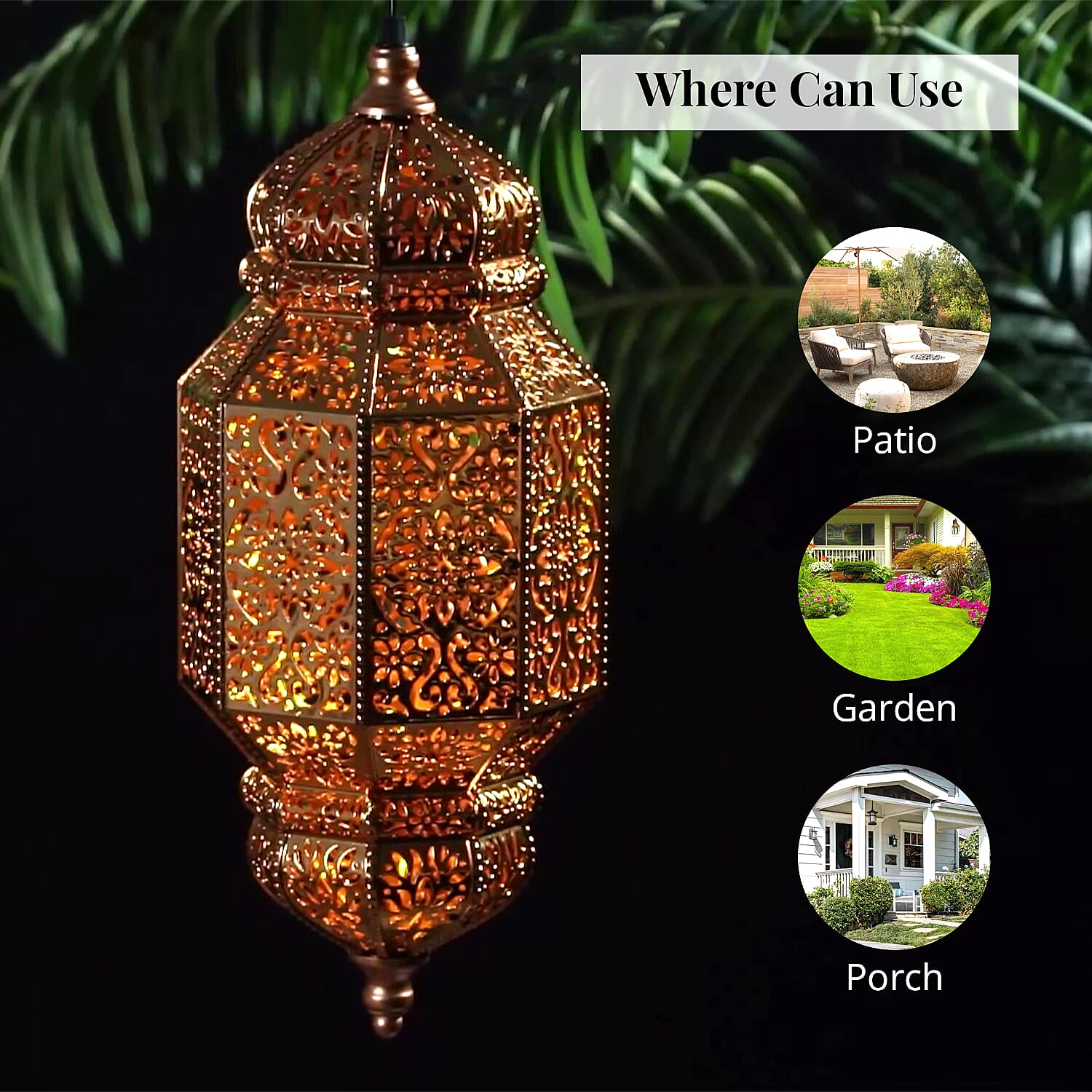 Solar Lights Outdoor Hanging Lantern (600 mAh)