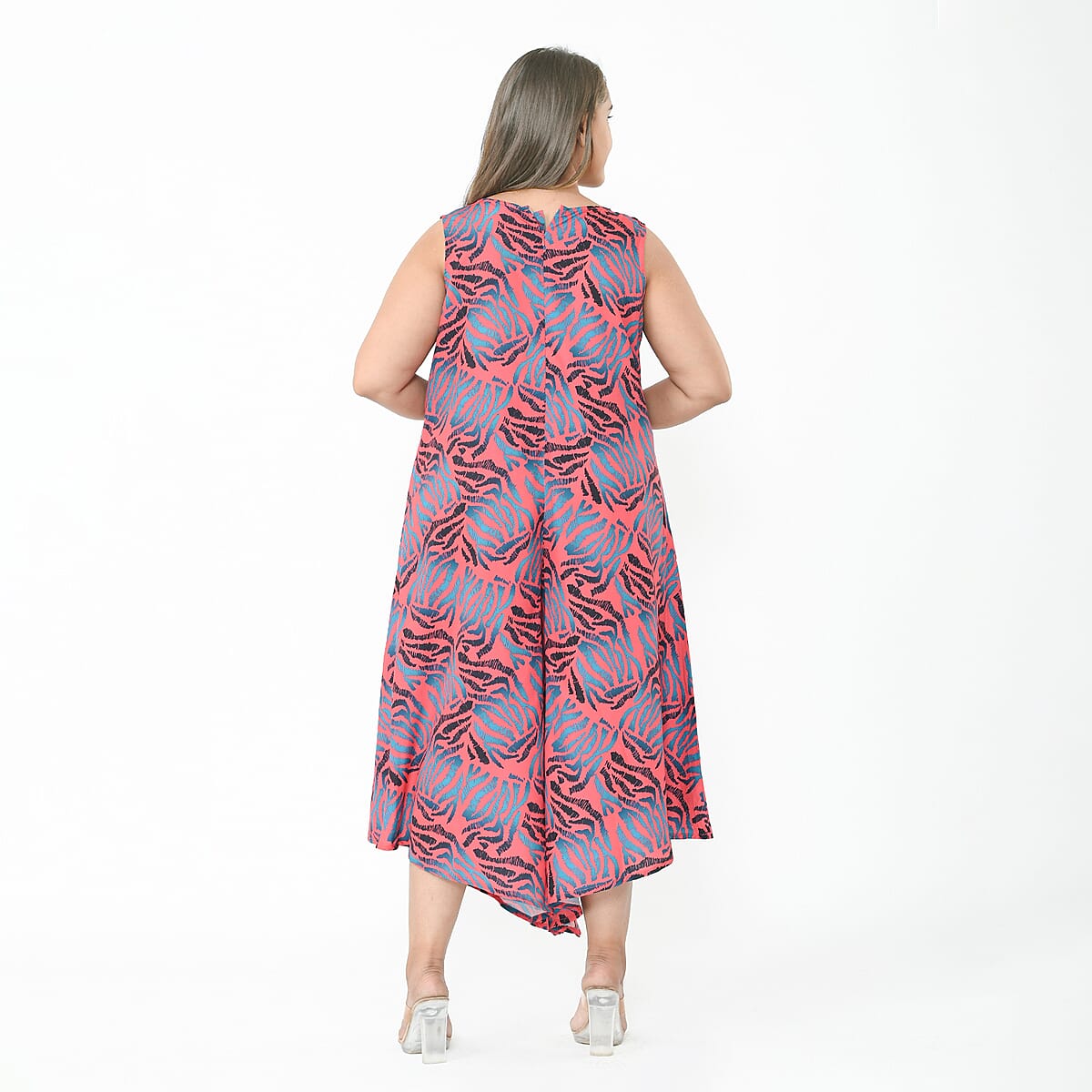 strapless open back dress Long Sleeve Swing Dress, Zebra Zone