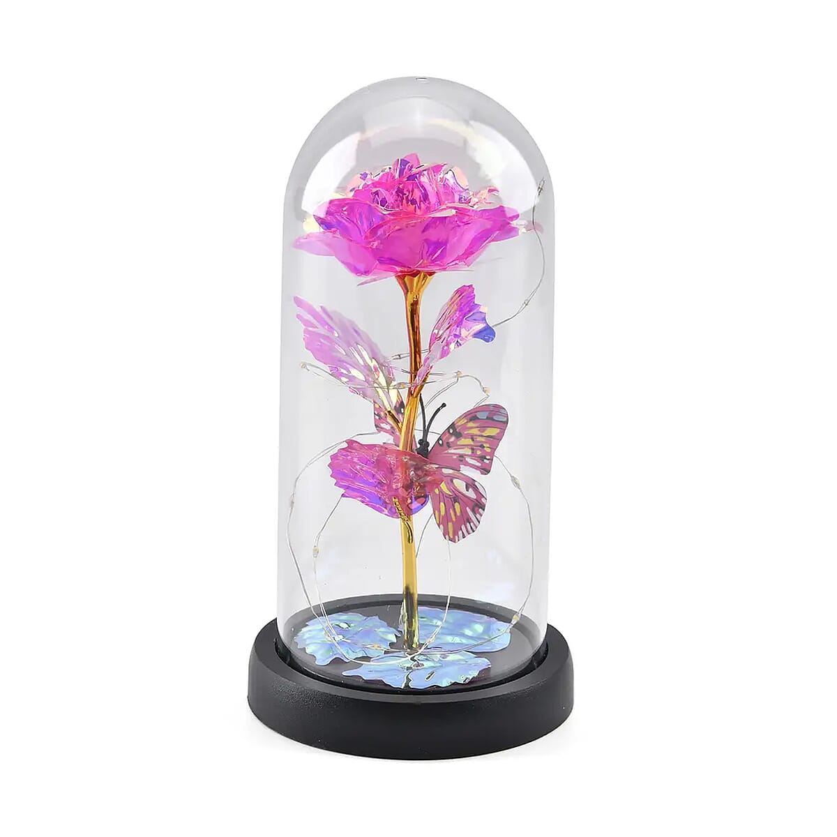 Pink Rose Decoration with LED String Light (3 AAA Battery Not Included) image number 0