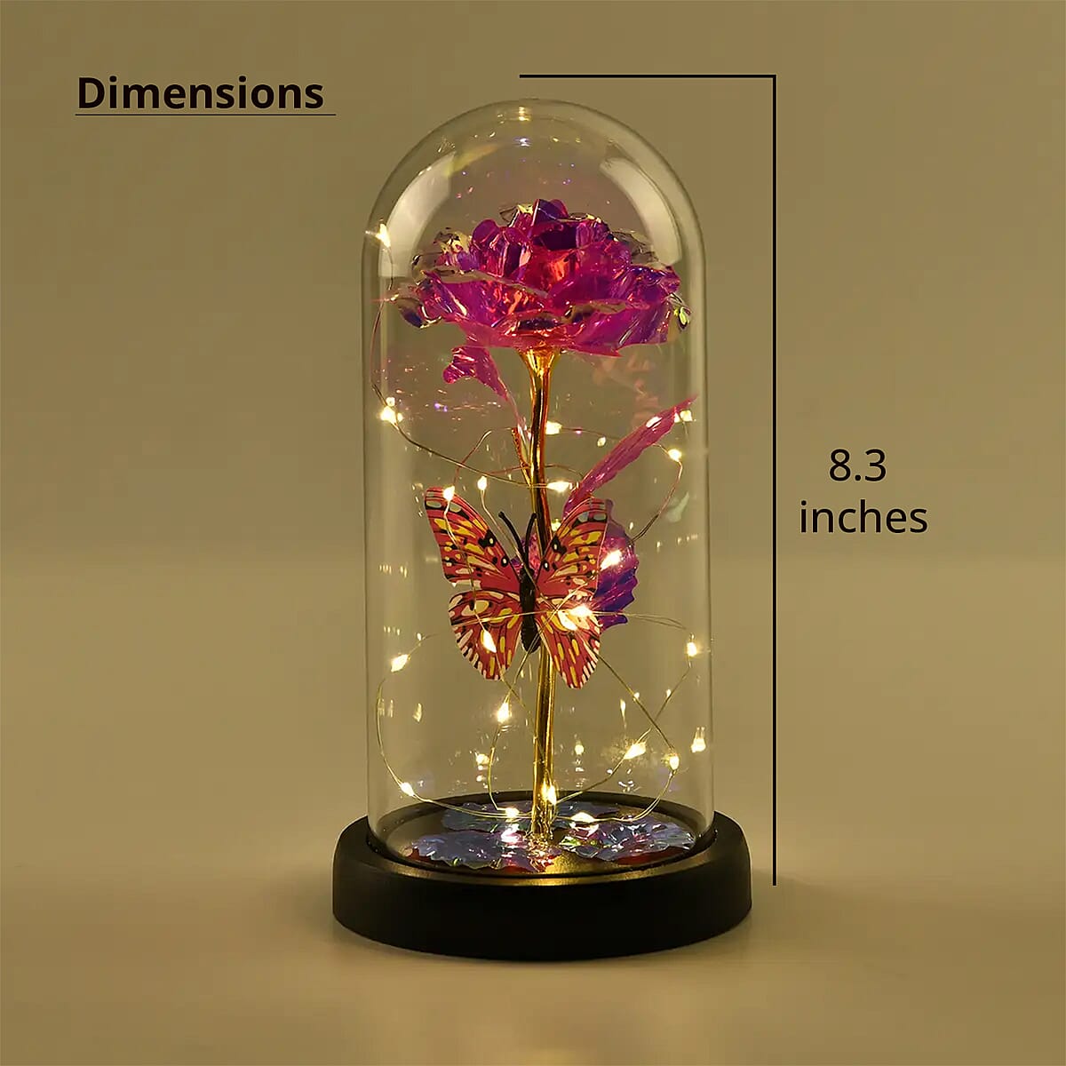 Pink Rose Decoration with LED String Light (3 AAA Battery Not Included) image number 5