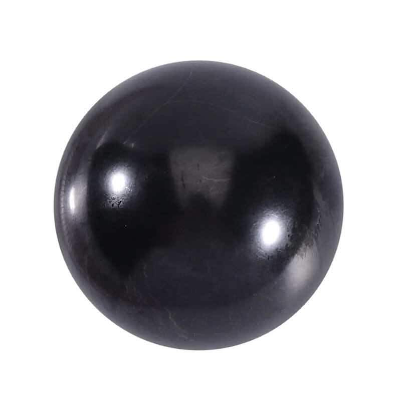 Shungite Sphere Polished Ball, Black Stone Sphere For Home Decor, Black Crystal Home Decor, Gemstone Ball Decor (3cm) 225.00 ctw