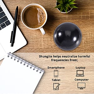 Shungite Sphere Polished Ball, Black Stone Sphere For Home Decor, Black Crystal Home Decor, Gemstone Ball Decor (3cm) 225.00 ctw